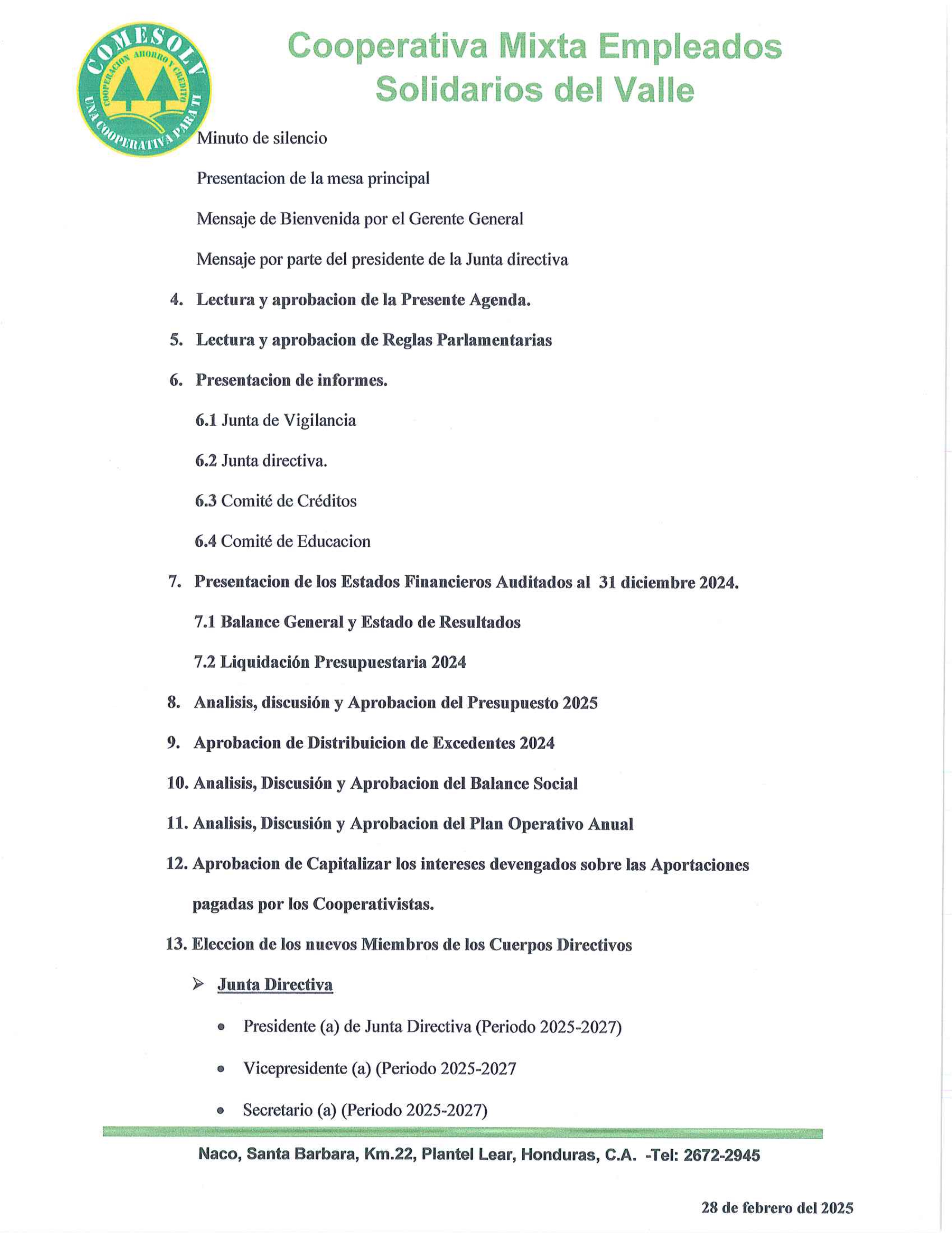 Convocatoria Página 2